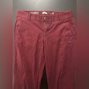 J. Crew Burgundy Straight Leg Pants